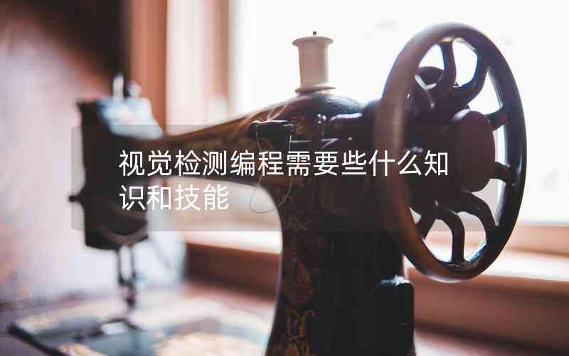 視覺檢測(cè)編程需要些什么知識(shí)和技能