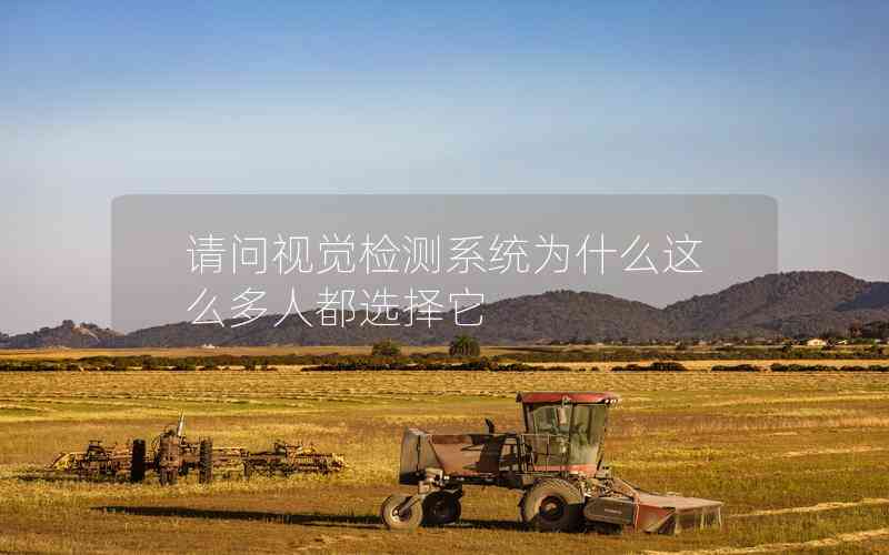 請(qǐng)問(wèn)視覺(jué)檢測(cè)系統(tǒng)為什么這么多人都選擇它
