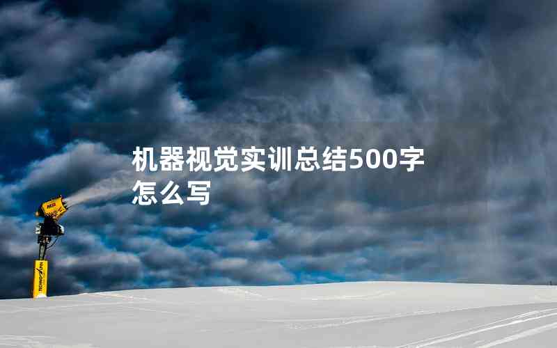 機器視覺實訓(xùn)總結(jié)500字怎么寫