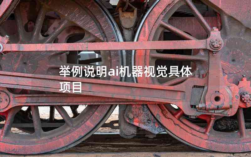 舉例說明ai機(jī)器視覺具體項(xiàng)目