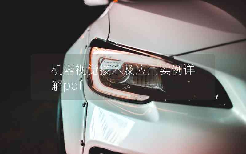 機(jī)器視覺技術(shù)及應(yīng)用實(shí)例詳解pdf