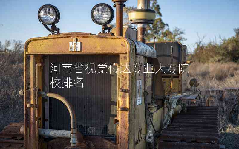 河南省視覺傳達專業(yè)大專院校排名